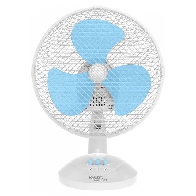 Вентилятор настольный Scarlett SC-DF111S19 (Цвет: White / Blue)