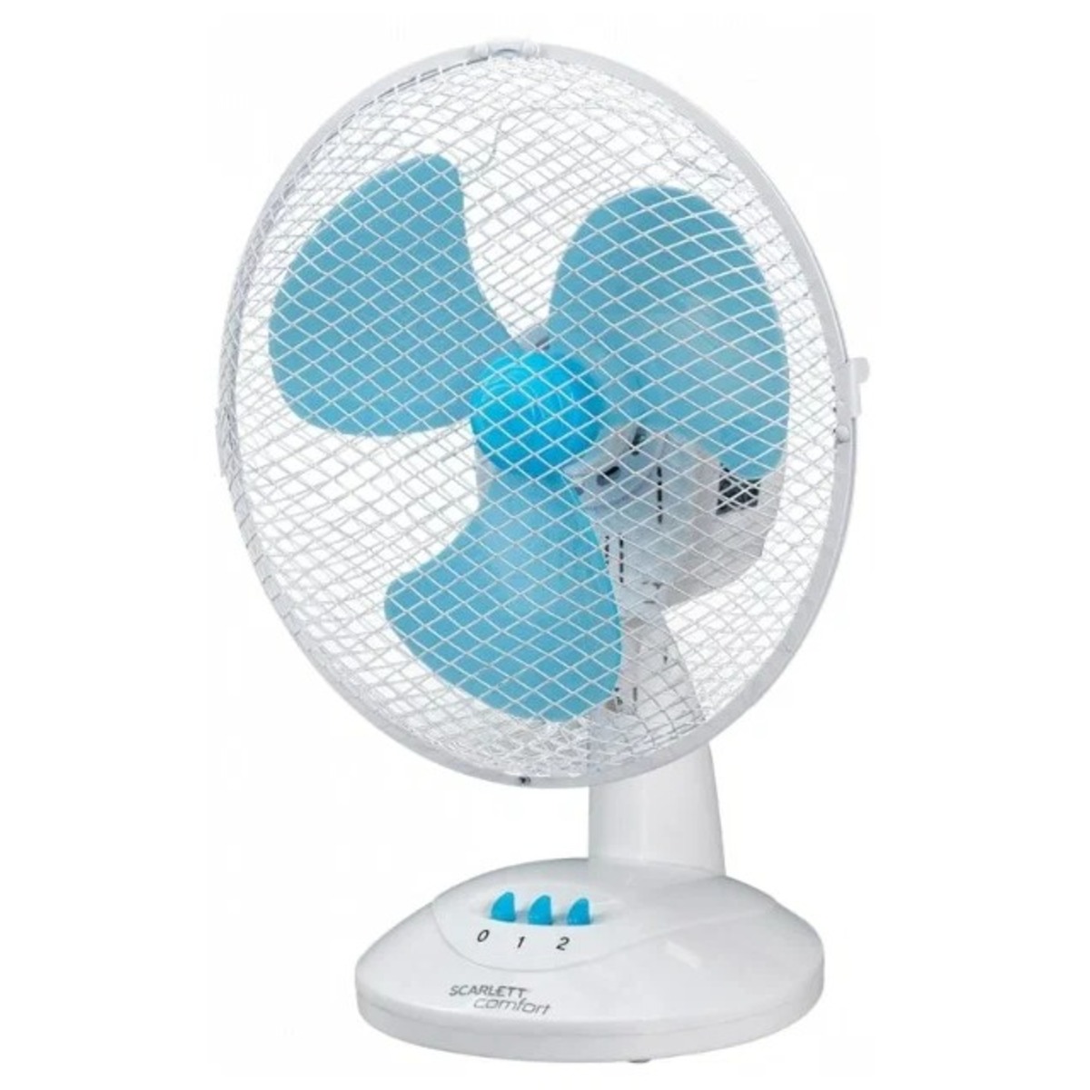 Вентилятор настольный Scarlett SC-DF111S19 (Цвет: White / Blue)