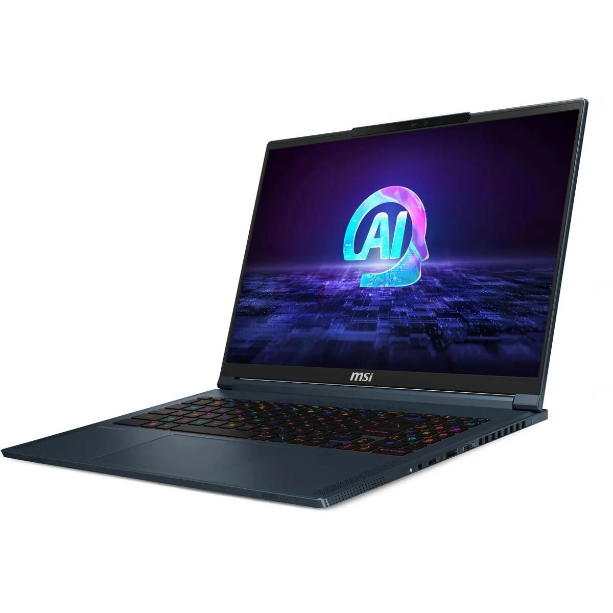 Ноутбук MSI Stealth 16 AI Studio A1VHG-061RU (Intel Core Ultra 9 185H 2.3Ghz / 32Gb DDR5 / SSD 2Tb / NVIDIA GeForce RTX4080 12Gb / 16 / IPS / UHD+ (3840x2400) / Windows 11 / dark blue / WiFi / BT / Cam) 