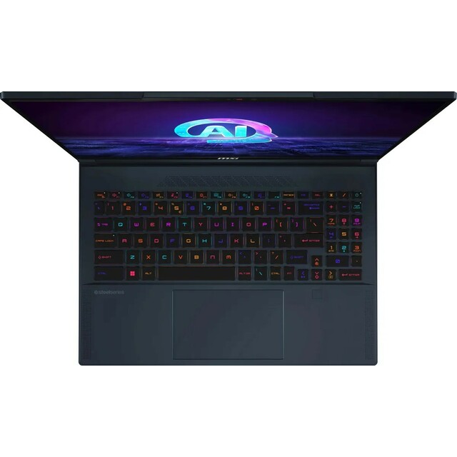 Ноутбук MSI Stealth 16 AI Studio A1VHG-061RU (Intel Core Ultra 9 185H 2.3Ghz/32Gb DDR5/SSD 2Tb/NVIDIA GeForce RTX4080 12Gb/16/IPS/UHD+ (3840x2400)/Windows 11/dark blue/WiFi/BT/Cam) 