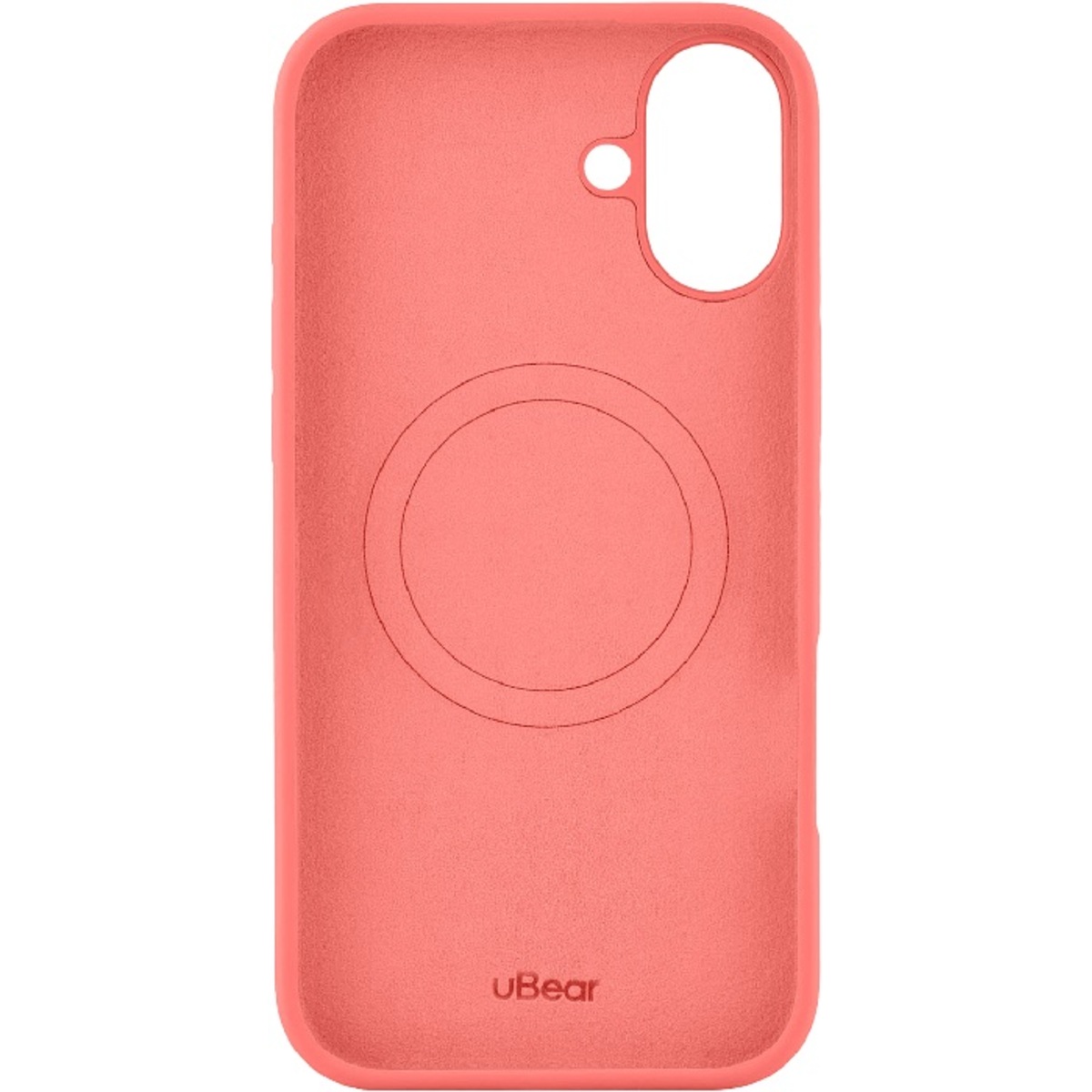 Чехол-накладка uBear Touch Mag Case для смартфона Apple iPhone 16 Plus (Цвет: Coral)