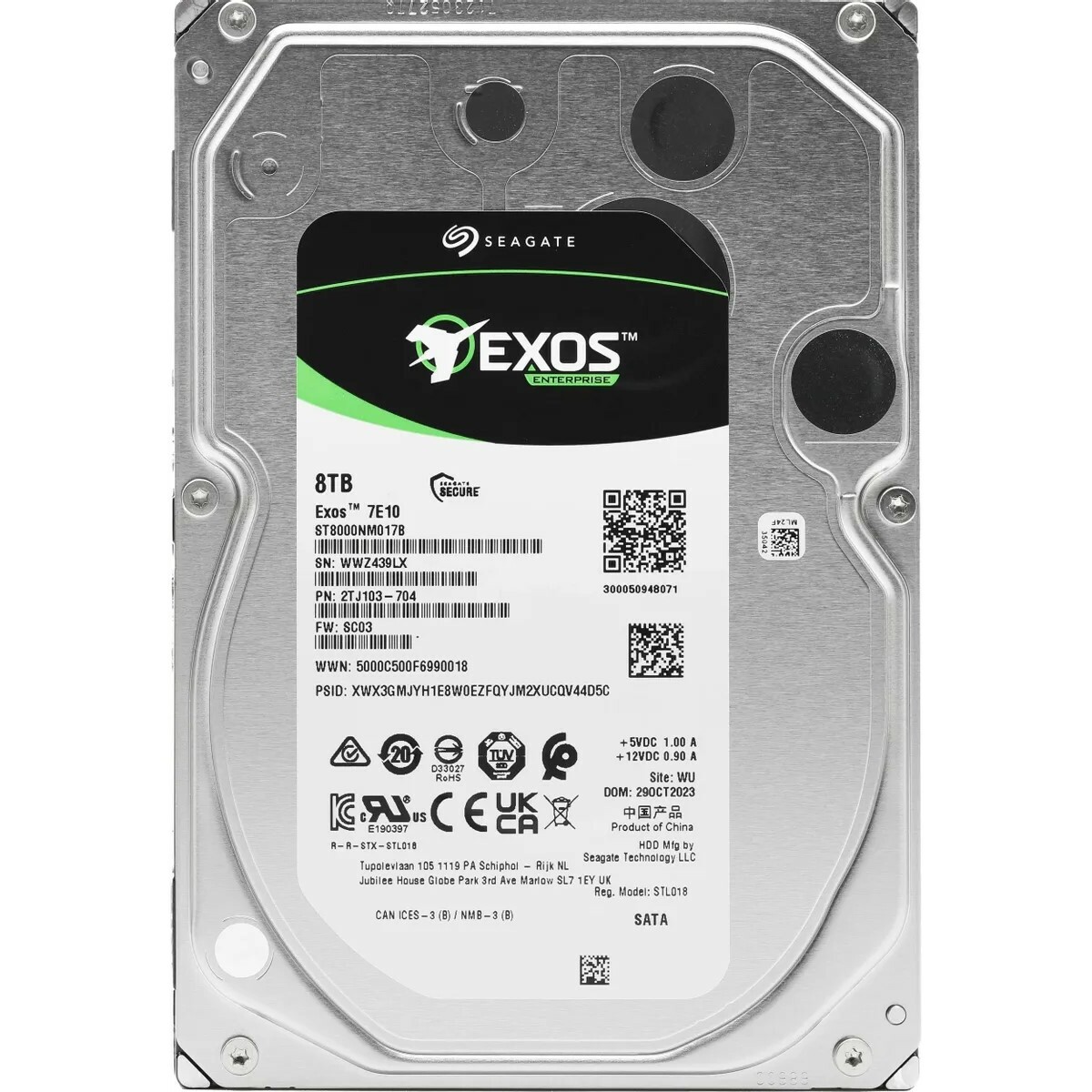 Жесткий диск Seagate Exos 7E10 SATA 8TB ST8000NM017B 