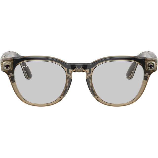 Умные очки Ray-Ban Meta Scriber Optics RW7002 (Gen 2) (Цвет: Transparent Shiny Stone Beige / Clear)