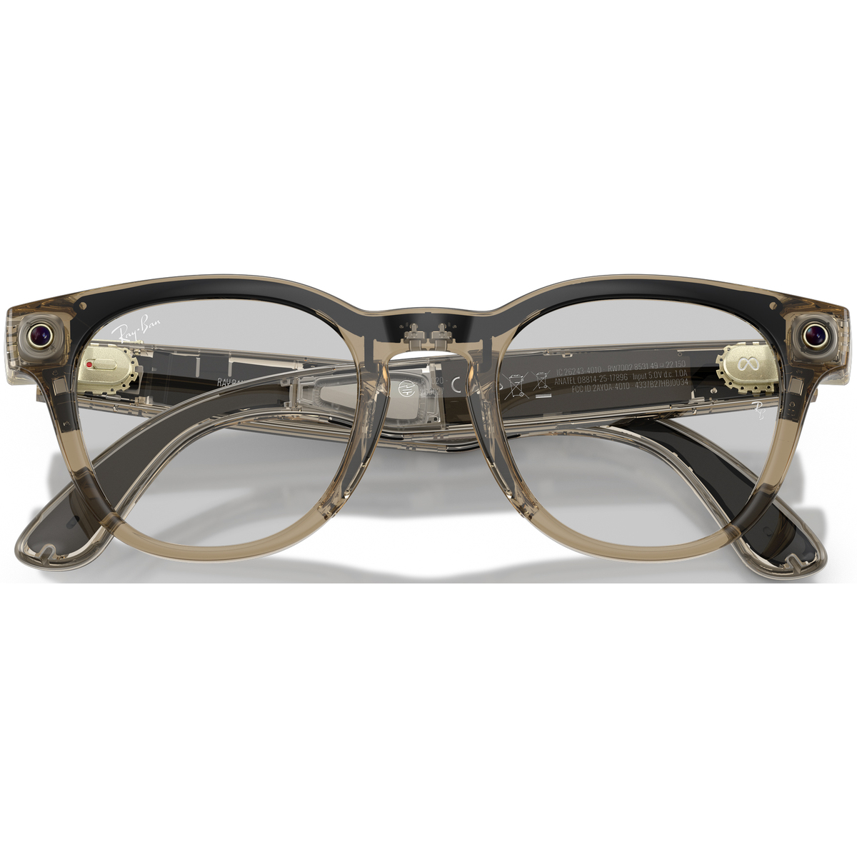 Умные очки Ray-Ban Meta Scriber Optics RW7002 (Gen 2) (Цвет: Transparent Shiny Stone Beige / Clear)