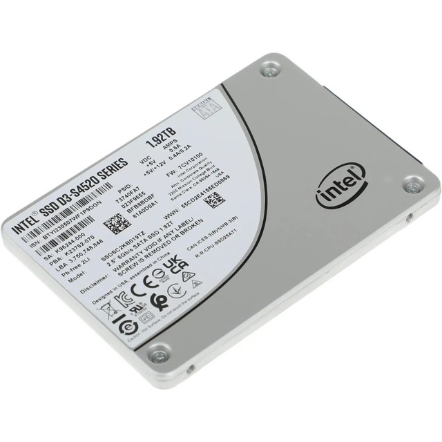 Накопитель SSD Intel SATA III 1.92Tb SSDSC2KB019TZ01 99A0CP