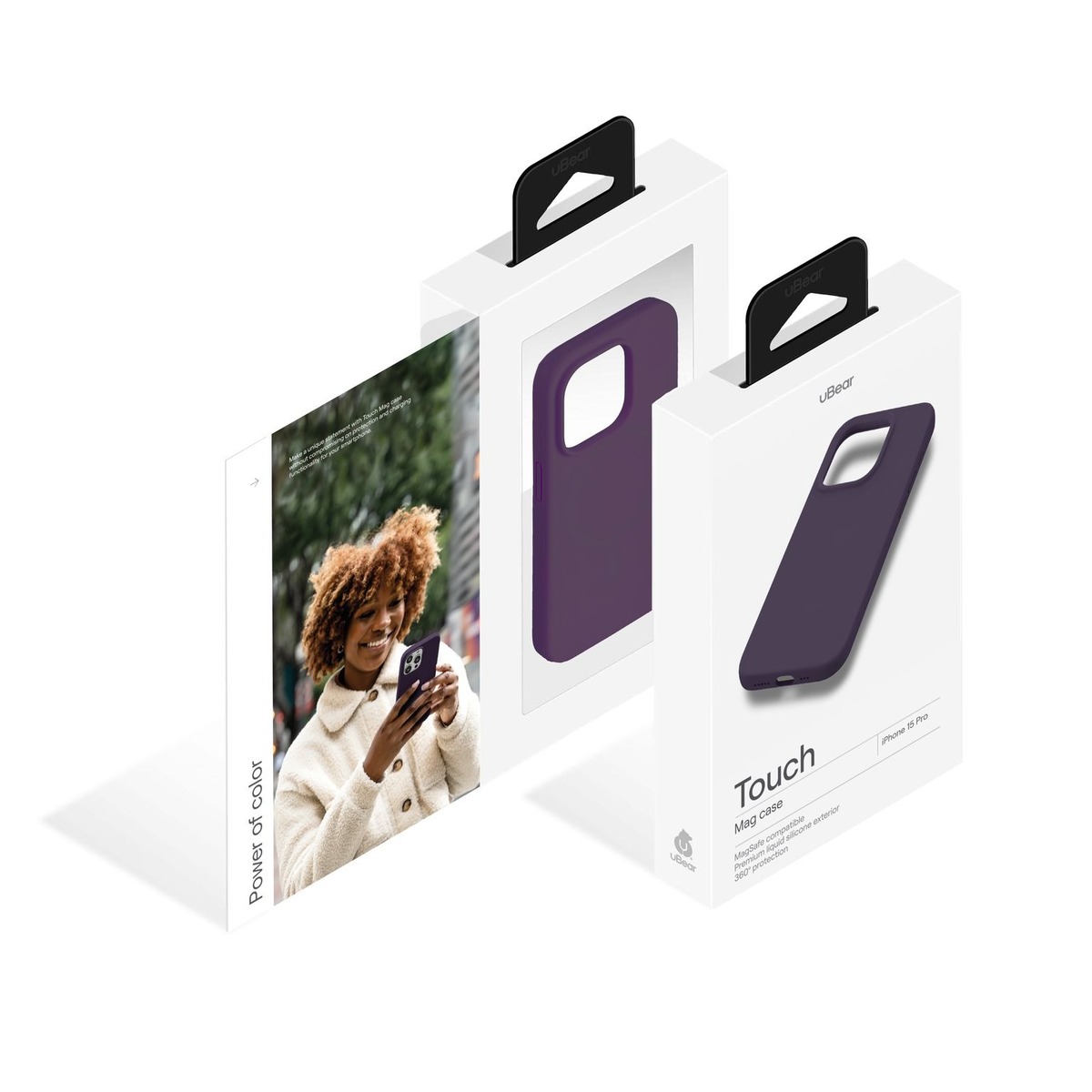 Чехол-накладка uBear Touch Mag Case для смартфона Apple iPhone 15 Pro (Цвет: Dark Purple)