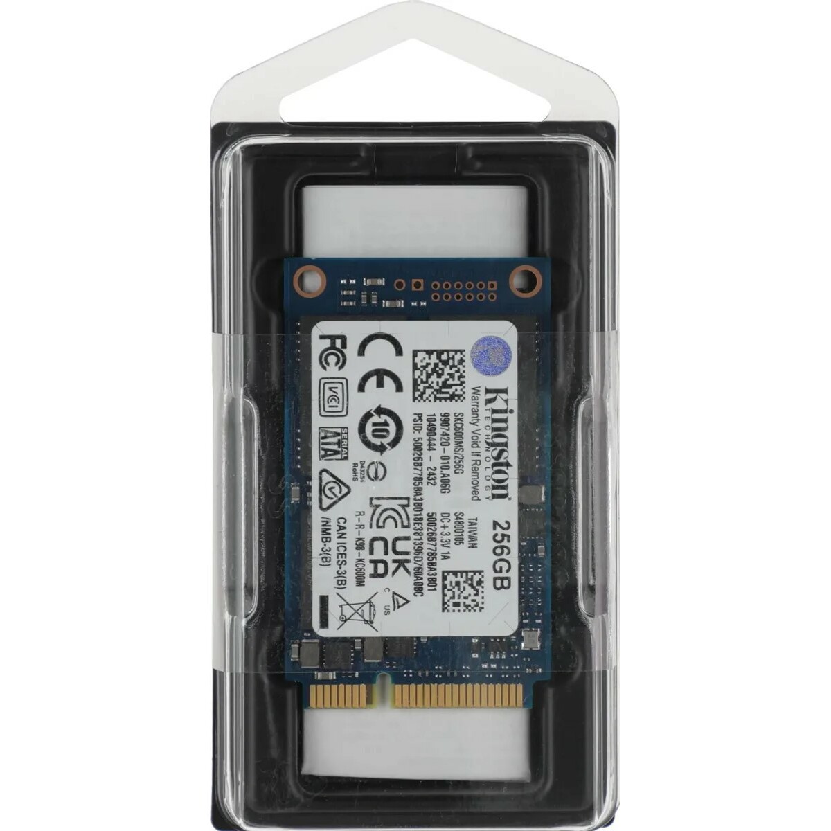 Накопитель SSD Kingston mSATA 256Gb SKC600MS/256G
