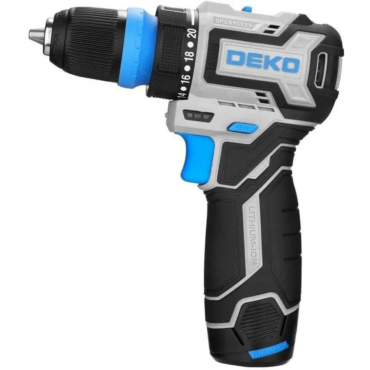 Дрель-шуруповерт Deko Loner 12V Pro (Цвет: Gray/Black)