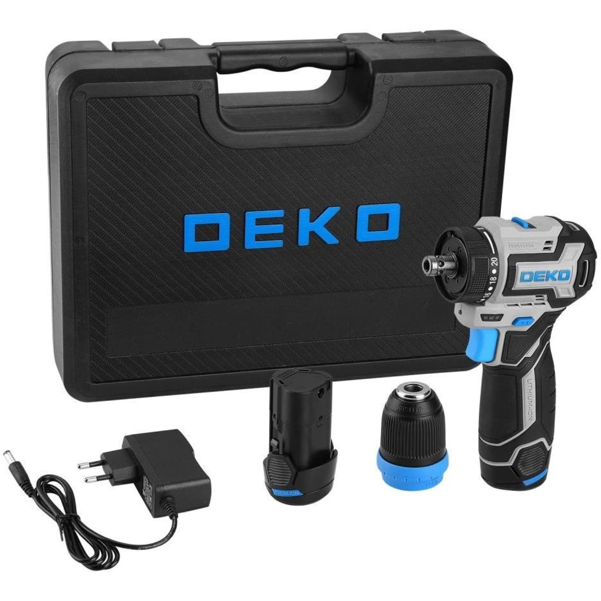 Дрель-шуруповерт Deko Loner 12V Pro (Цвет: Gray)