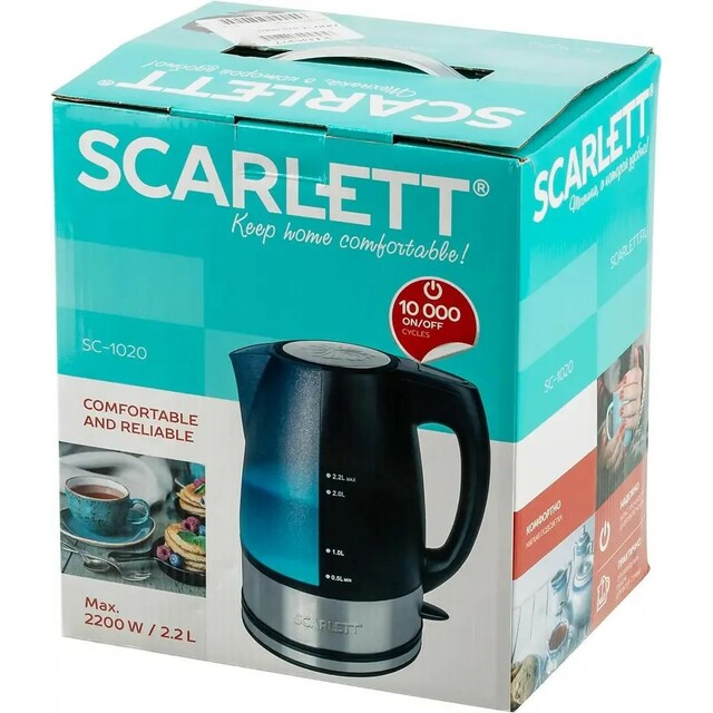 Чайник Scarlett SC-1020, черный Чайник Scarlett SC-1020, черный