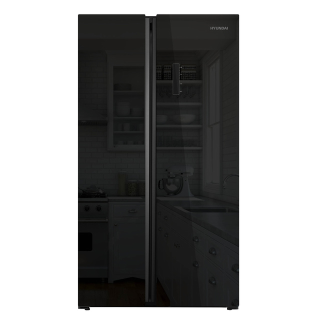 Холодильник Hyundai CS6503FV черное стекло (двухкамерный)