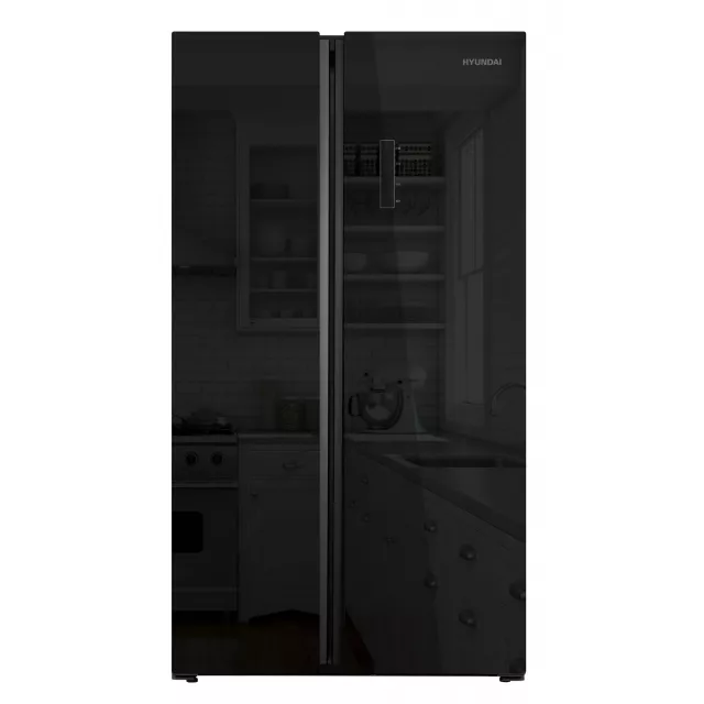 Холодильник Hyundai CS6503FV черное стекло (двухкамерный)