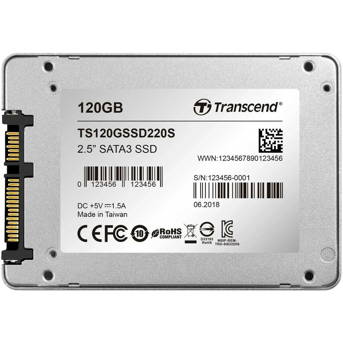 Накопитель SSD Transcend SATA III 120Gb TS120GSSD220S