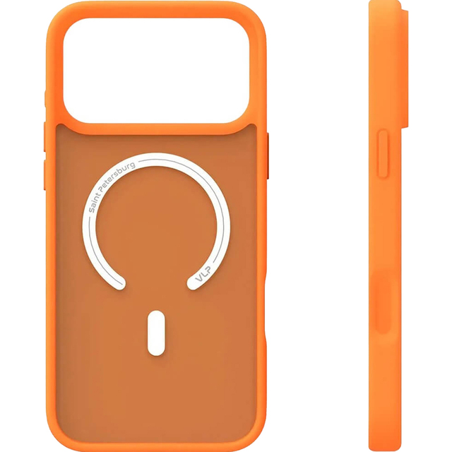 Чехол-накладка VLP Lite Bloom Case with MagSafe для смартфона Apple iPhone 17 Pro Max, оранжевый
