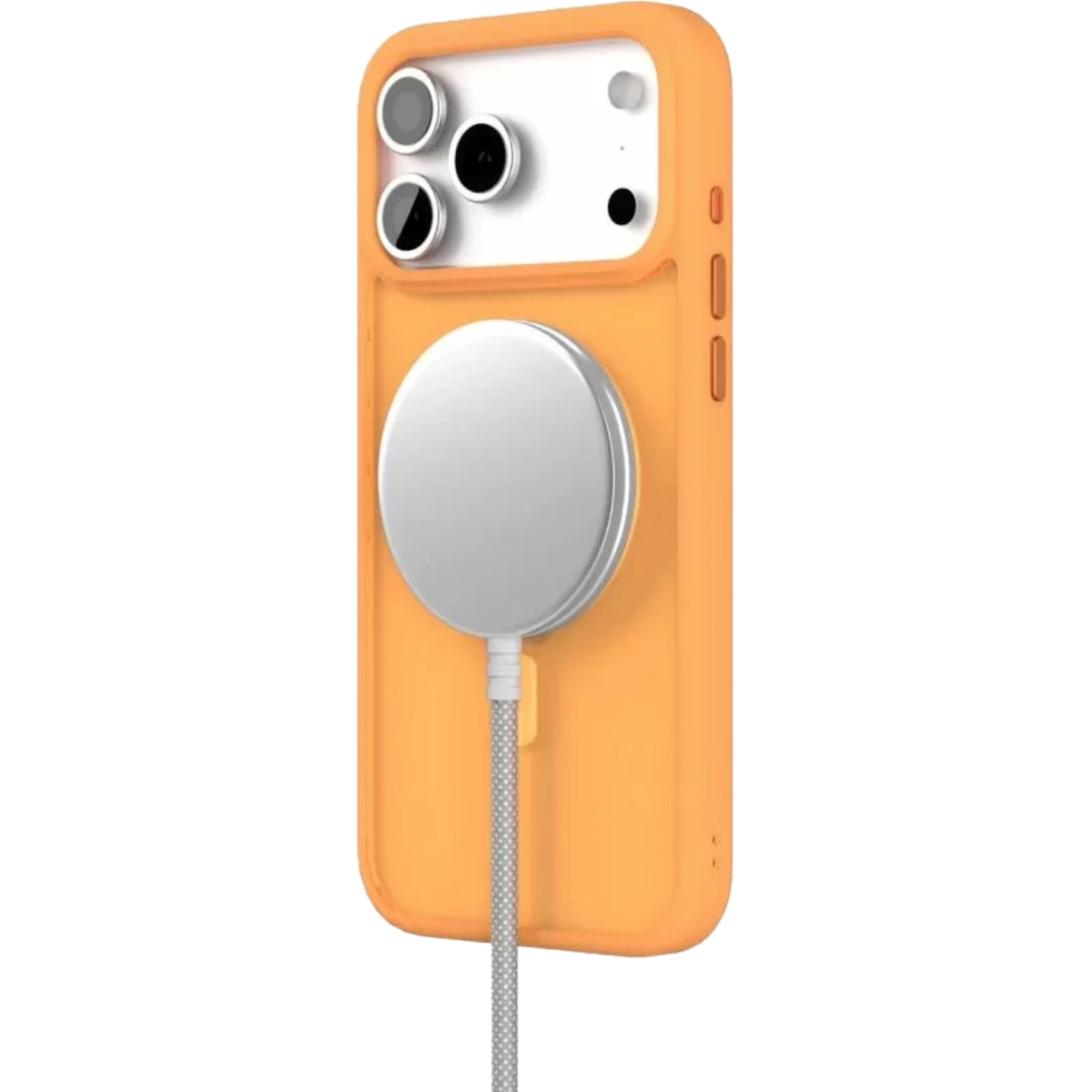 Чехол-накладка VLP Lite Bloom Case with MagSafe для смартфона Apple iPhone 17 Pro Max, оранжевый