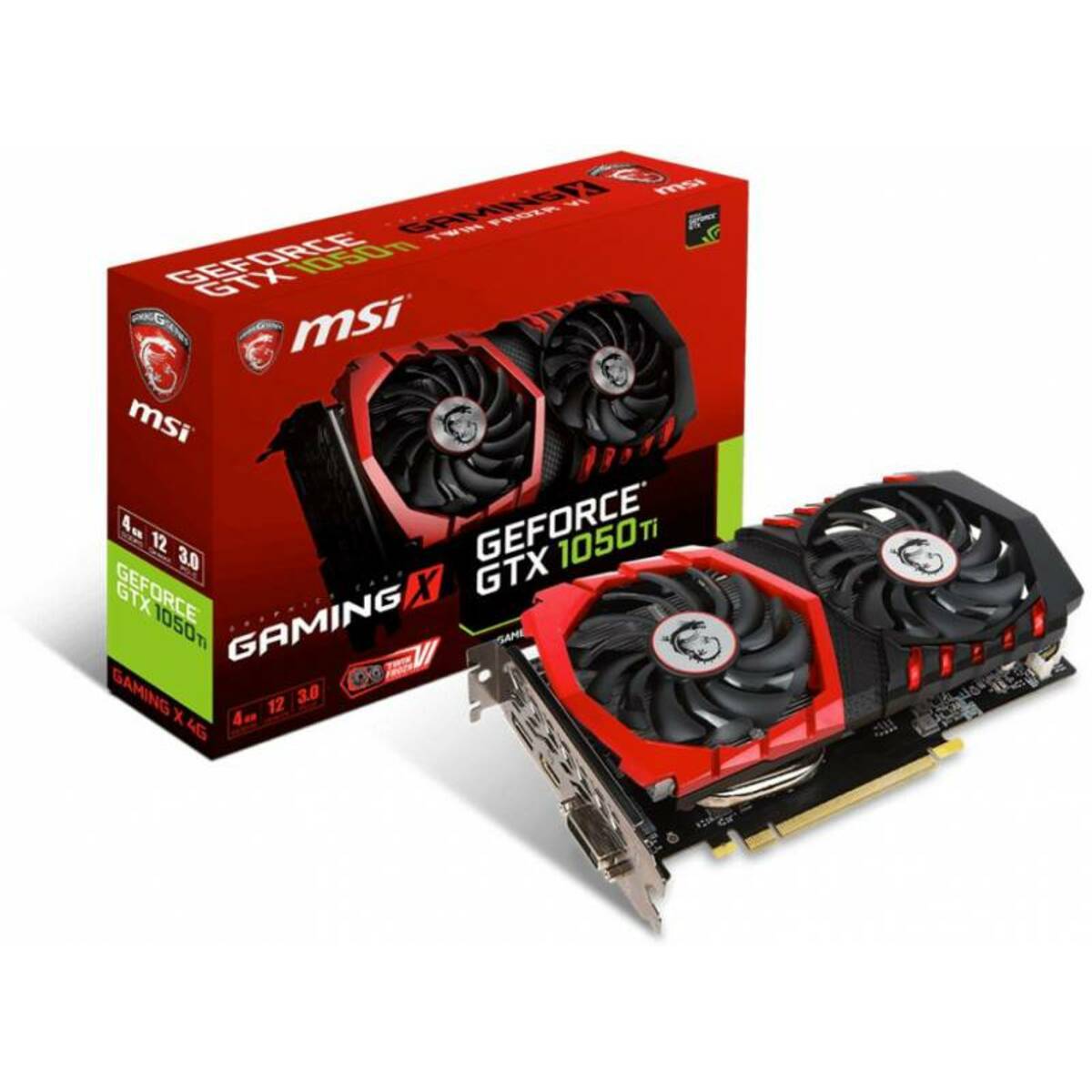 Видеокарта MSI GeForce GTX 1050 Ti 1290MHz PCI-E 3.0 4096MB 7108MHz 128 bit DVI HDMI HDCP GAMING X