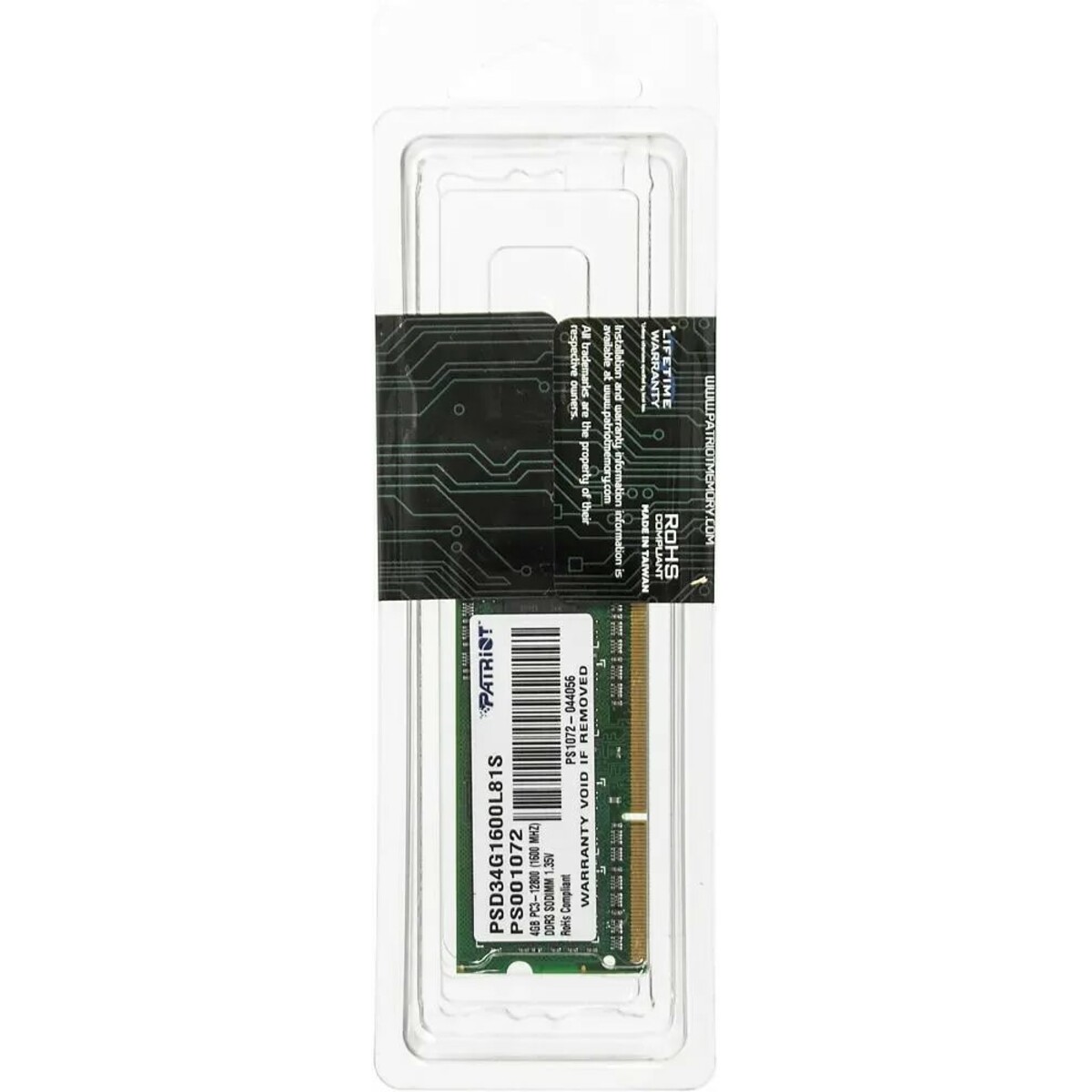 Память DDR3L 4Gb 1600MHz Patriot PSD34G1600L81S