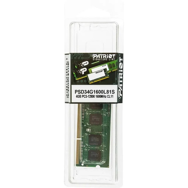 Память DDR3L 4Gb 1600MHz Patriot PSD34G1600L81S