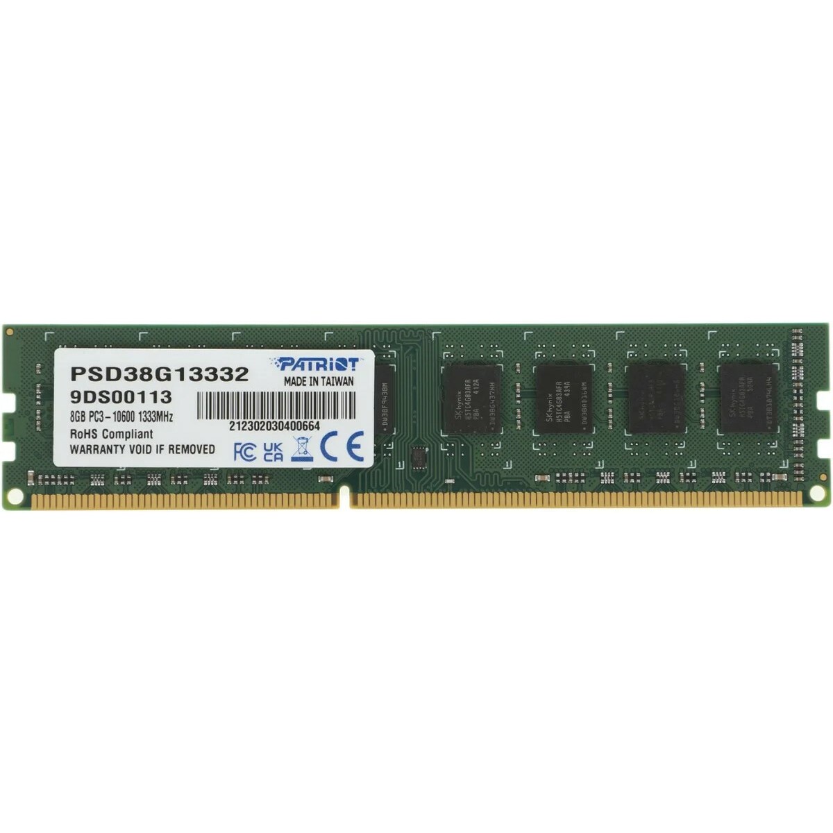 Память DDR3 8Gb 1333MHz Patriot PSD38G13332