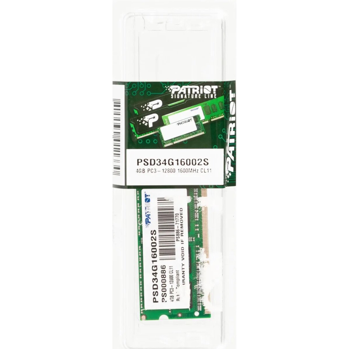 Память DDR3 4Gb 1600MHz Patriot PSD34G16002S