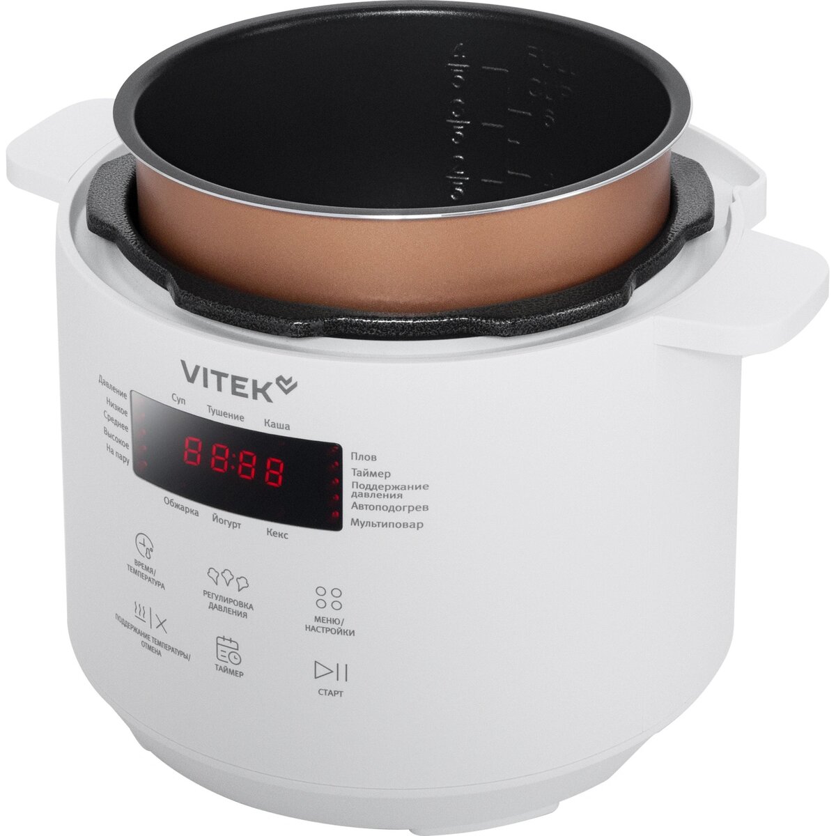 Мультиварка-скороварка Vitek VT-MC0301, белый