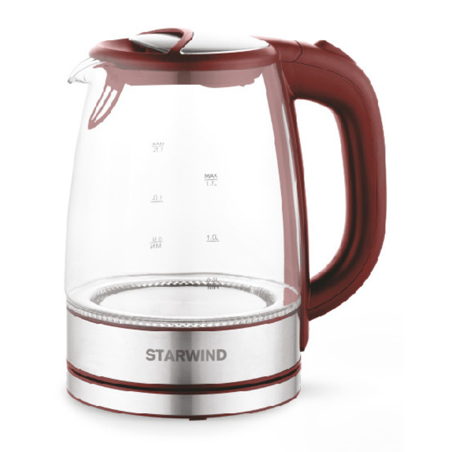 Чайник Starwind SKG2419 (Цвет: Maroon / Silver)