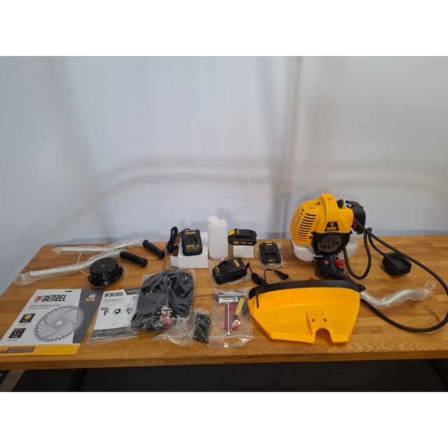 Триммер бензиновый Denzel DT-52E (2-коробки) (Цвет: Yellow / Black) Триммер бензиновый Denzel DT-52E (2-коробки) (Цвет: Yellow / Black)