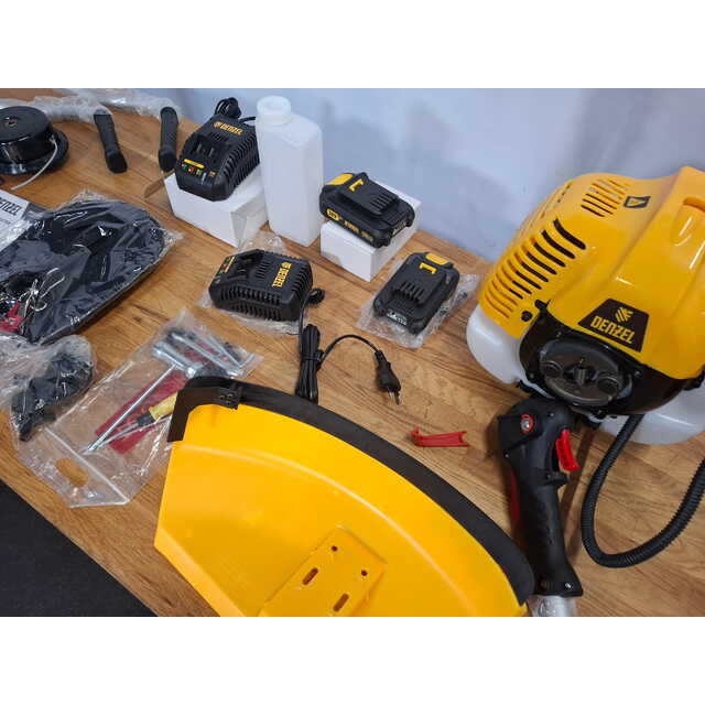 Триммер бензиновый Denzel DT-52E (2-коробки) (Цвет: Yellow / Black) Триммер бензиновый Denzel DT-52E (2-коробки) (Цвет: Yellow / Black)