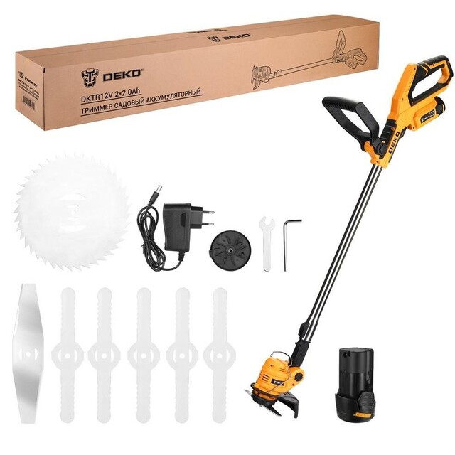 Триммер аккумуляторный Deko DKTR12 (Цвет: Orange)