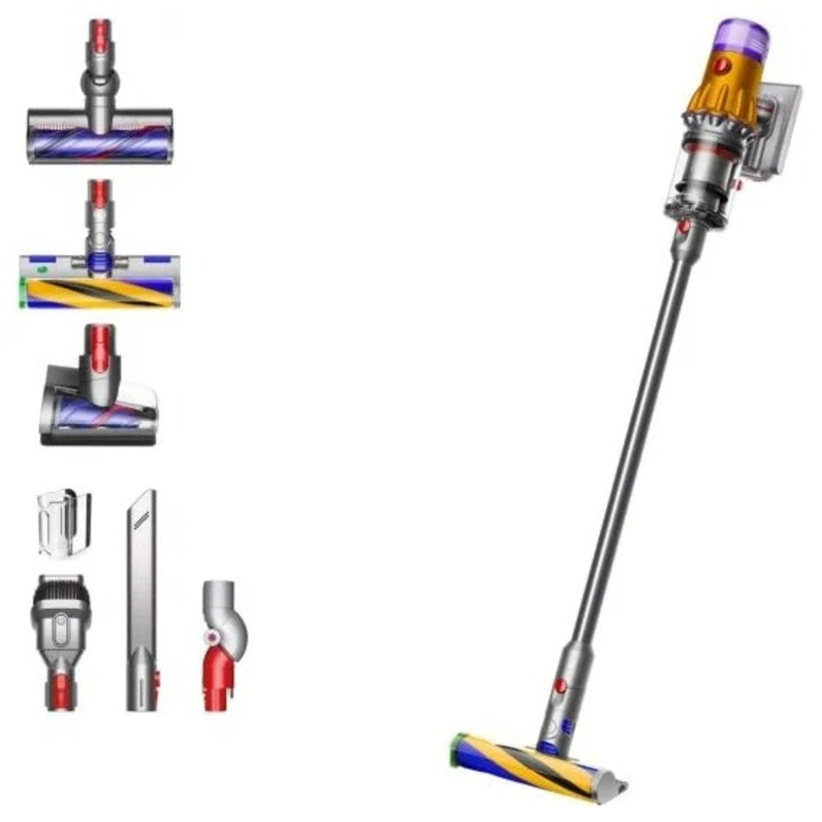 Пылесос вертикальный Dyson V12 Detect Slim Absolute (Цвет: Yellow / Nickel)
