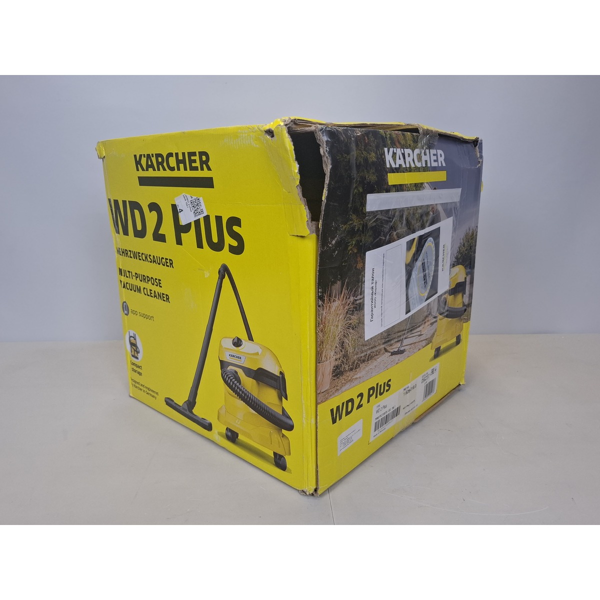 Строительный пылесос Karcher WD 2 Plus V-12/4/18 (Цвет: Yellow)