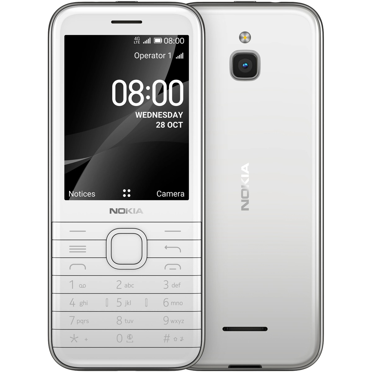 Мобильный телефон Nokia 8000 4G Dual Sim (Цвет: White)