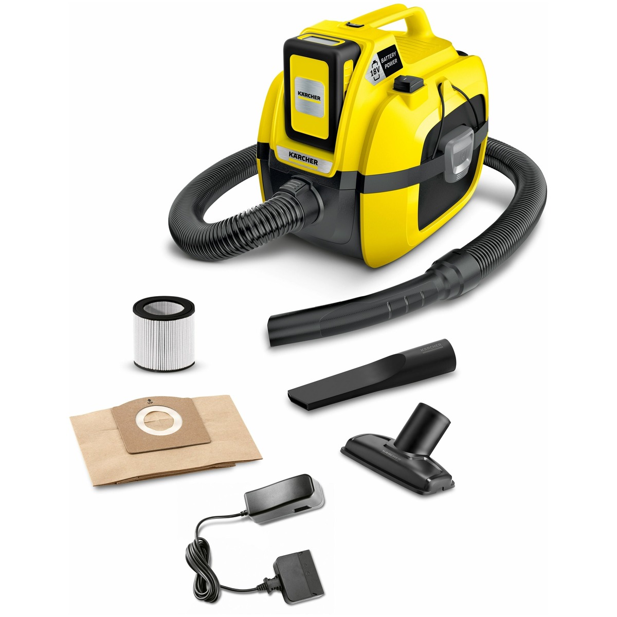 Пылесос Karcher WD 1 Compact Battery Set (Цвет: Yellow)