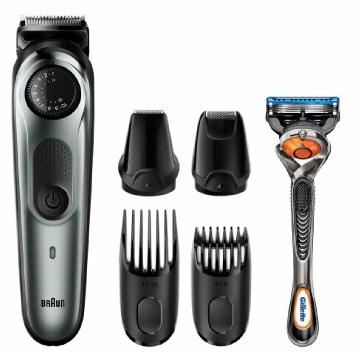 Триммер Braun BT7220 + Бритва Gillette (Цвет: Black)