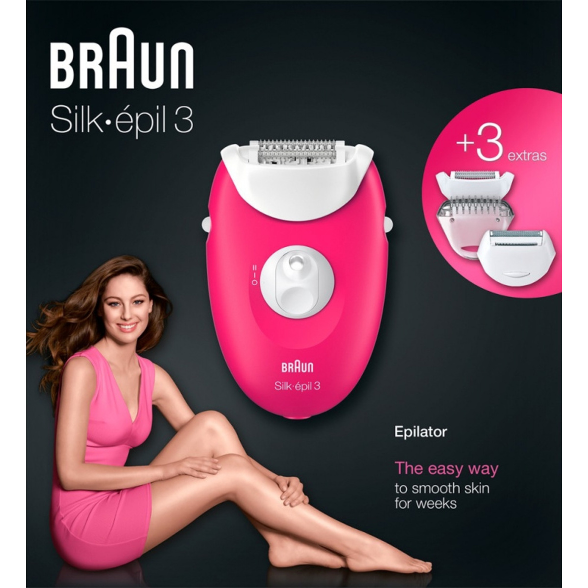 Эпилятор Braun SE3410 (Цвет: White / Pink)