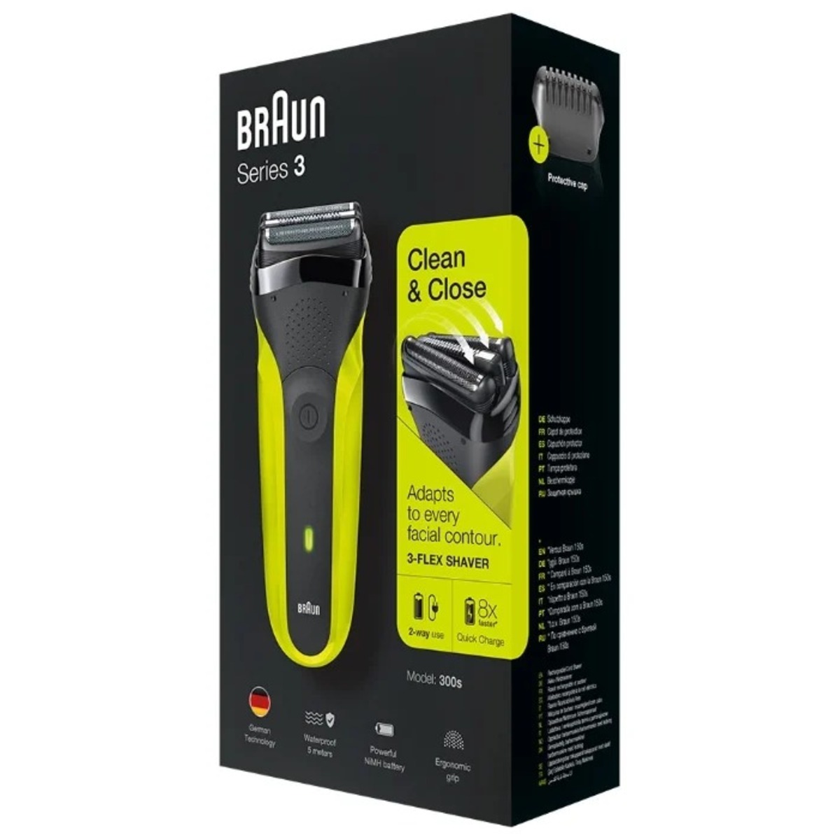 Бритва сетчатая Braun Series 3 300s g (Цвет: Green)