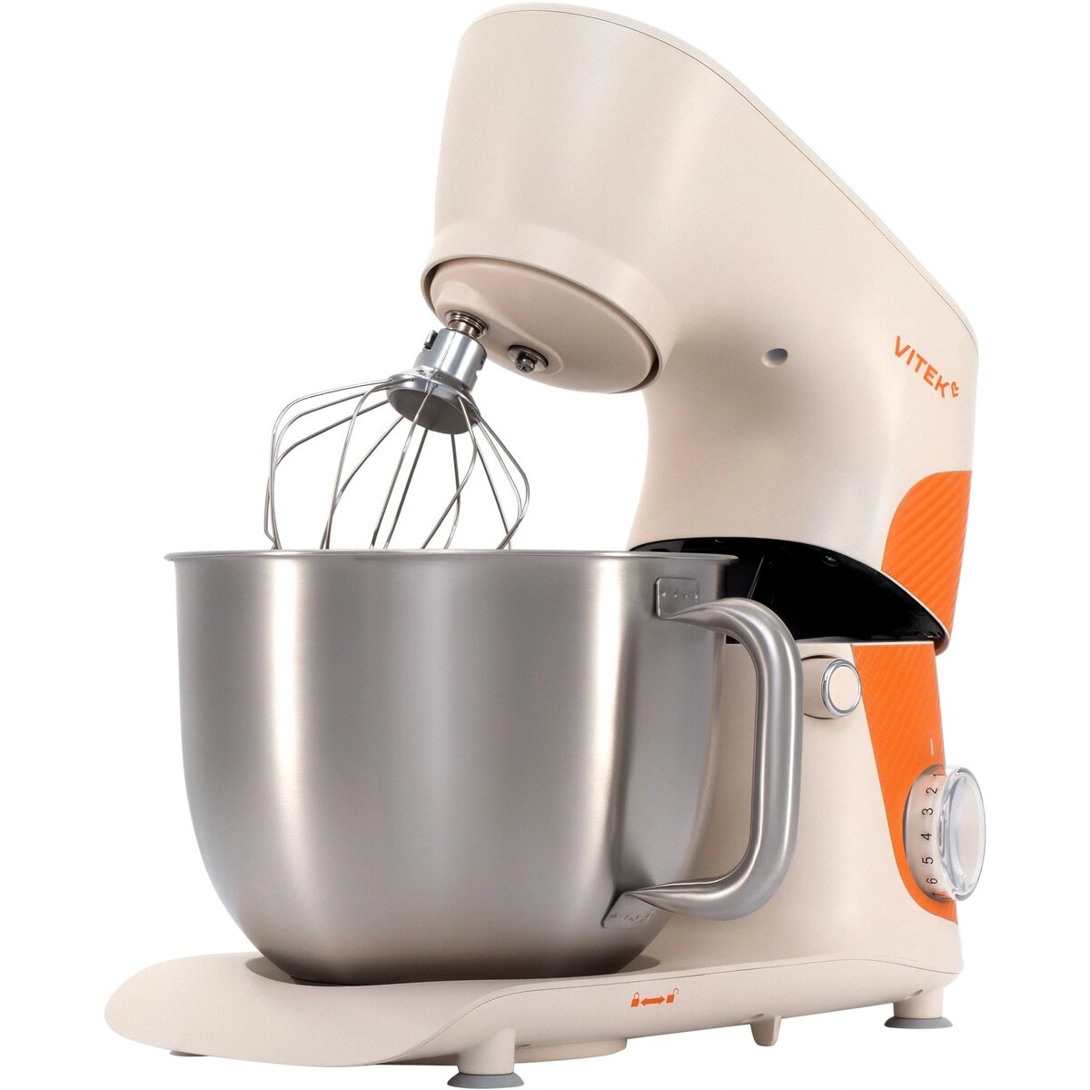 Миксер планетарный Vitek VT-PM0331 (Цвет: Cream/Orange)