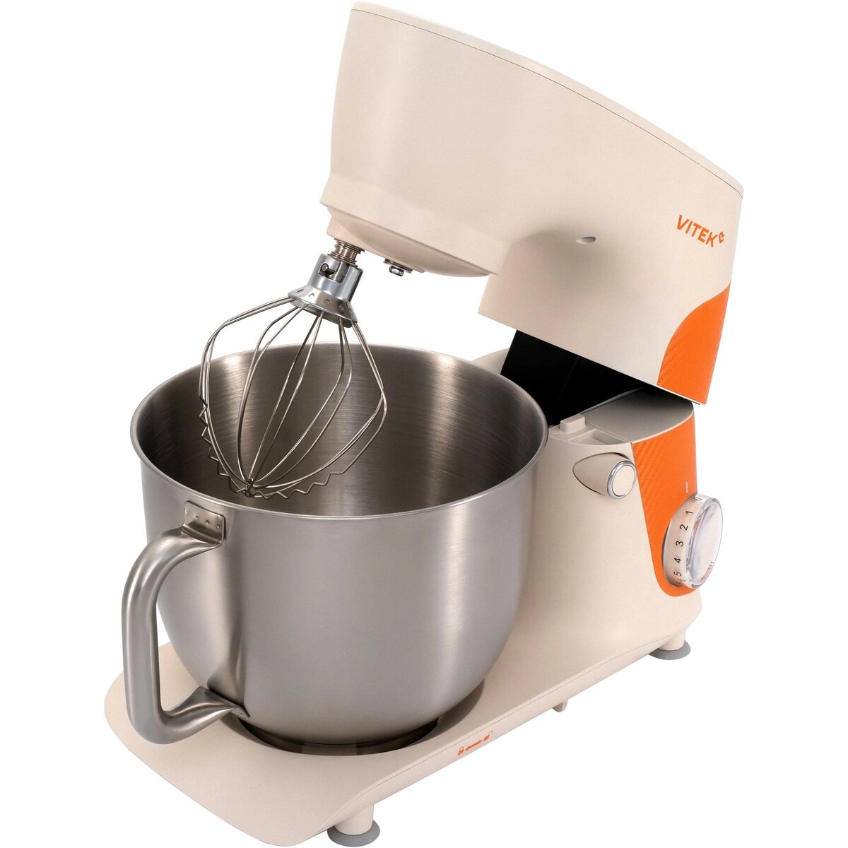 Миксер планетарный Vitek VT-PM0331 (Цвет: Cream/Orange)