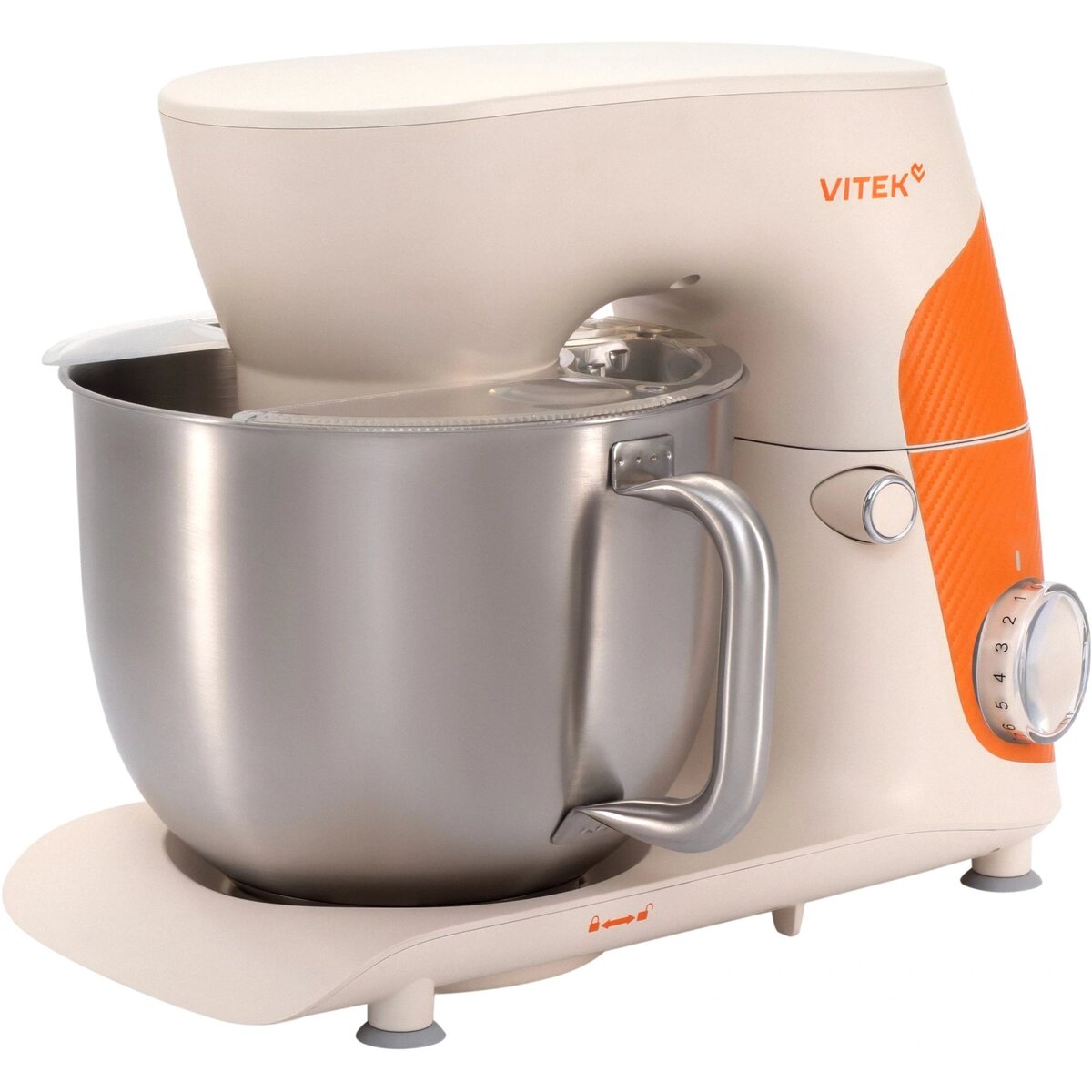 Миксер планетарный Vitek VT-PM0331 (Цвет: Cream/Orange)