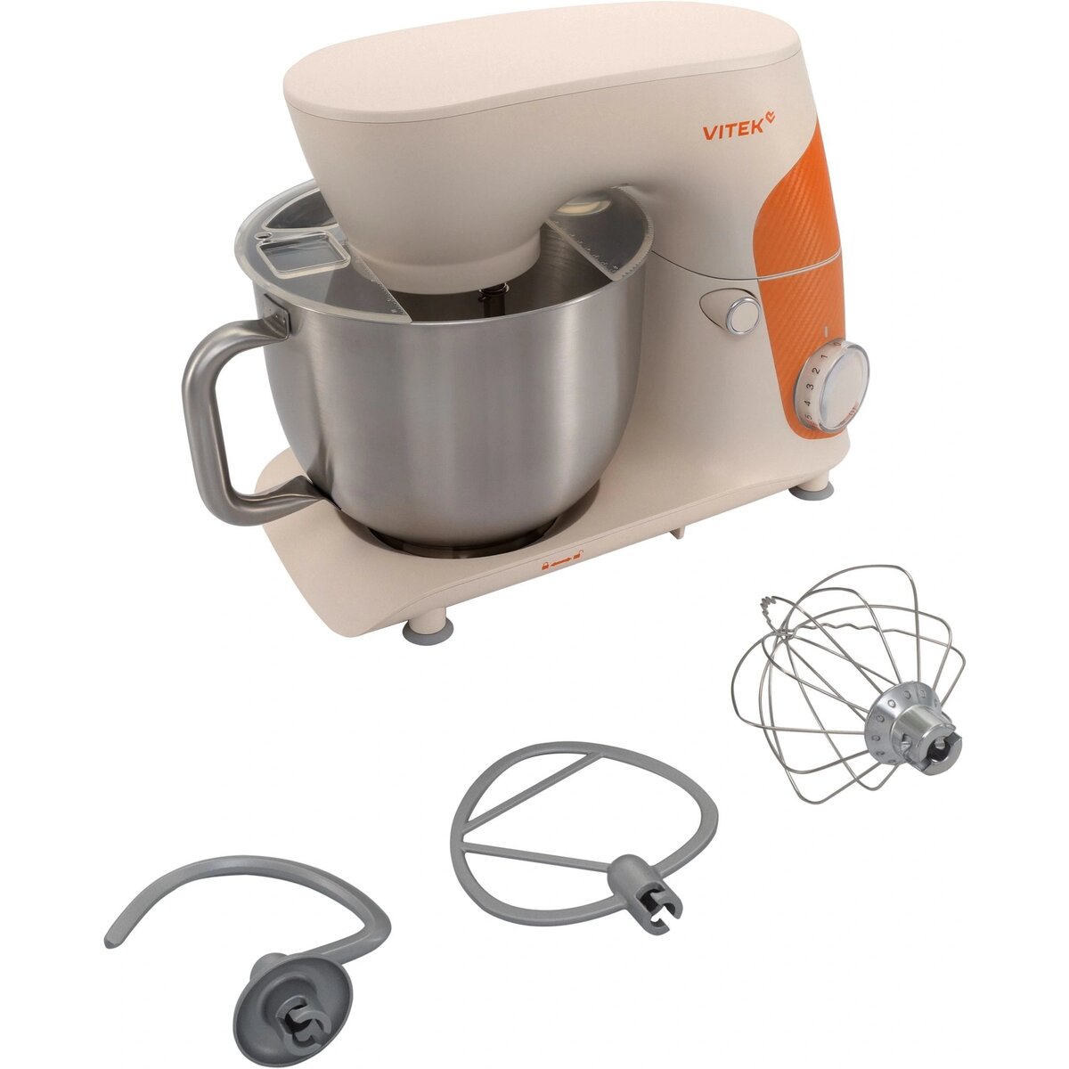 Миксер планетарный Vitek VT-PM0331 (Цвет: Cream/Orange)