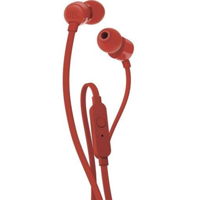 Наушники JBL TUNE 110 In-Ear Headphones with Mic (TUNE110RED), красный Наушники JBL TUNE 110 In-Ear Headphones with Mic (TUNE110RED), красный