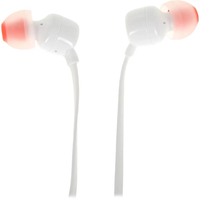 Наушники JBL TUNE 110 In-Ear Headphones with Mic (TUNE110WHT), белый Наушники JBL TUNE 110 In-Ear Headphones with Mic (TUNE110WHT), белый