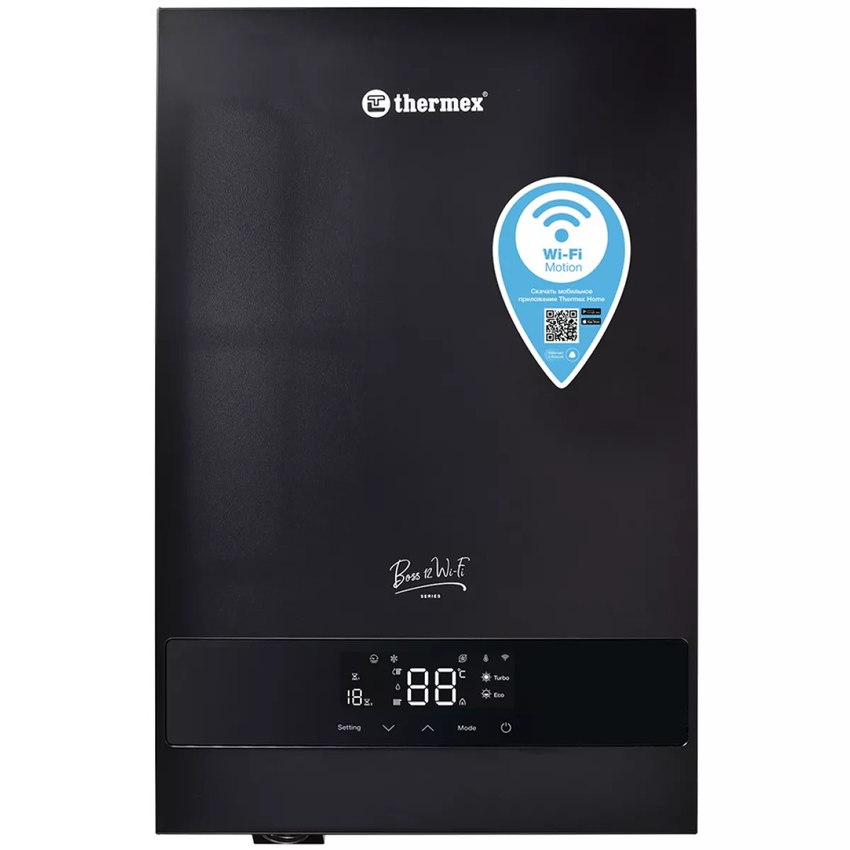 Электрический котел Thermex Boss 12 Wi-Fi (Black), черный