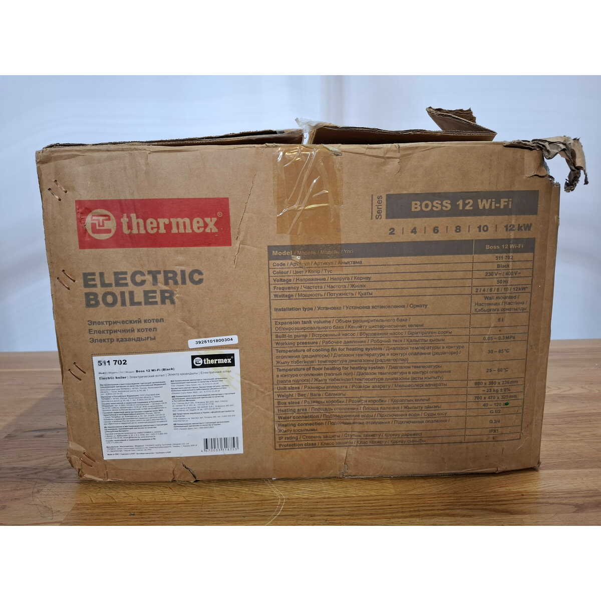 Электрический котел Thermex Boss 12 Wi-Fi (Black), черный