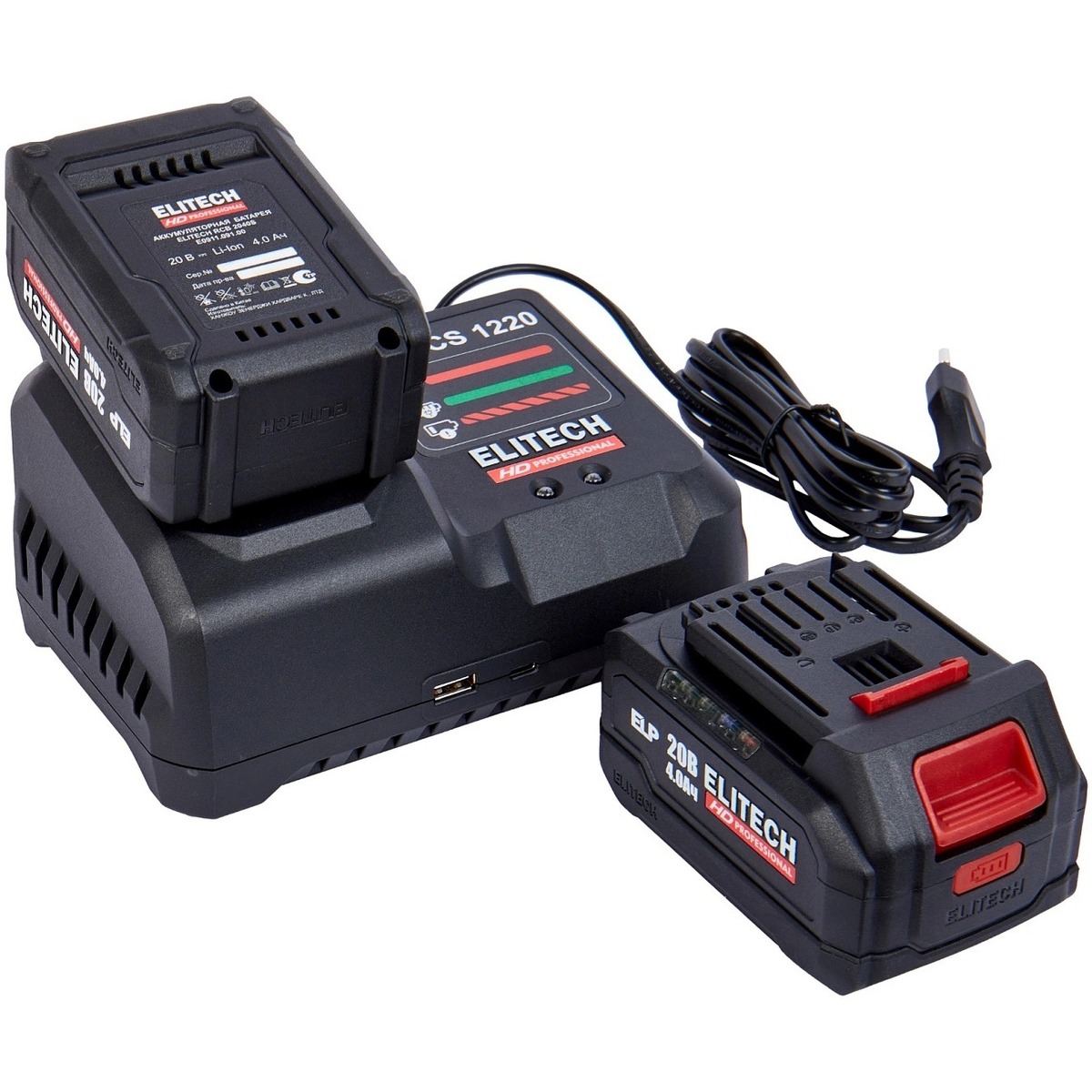 Дрель-шуруповерт Elitech CD 20SL2, черный