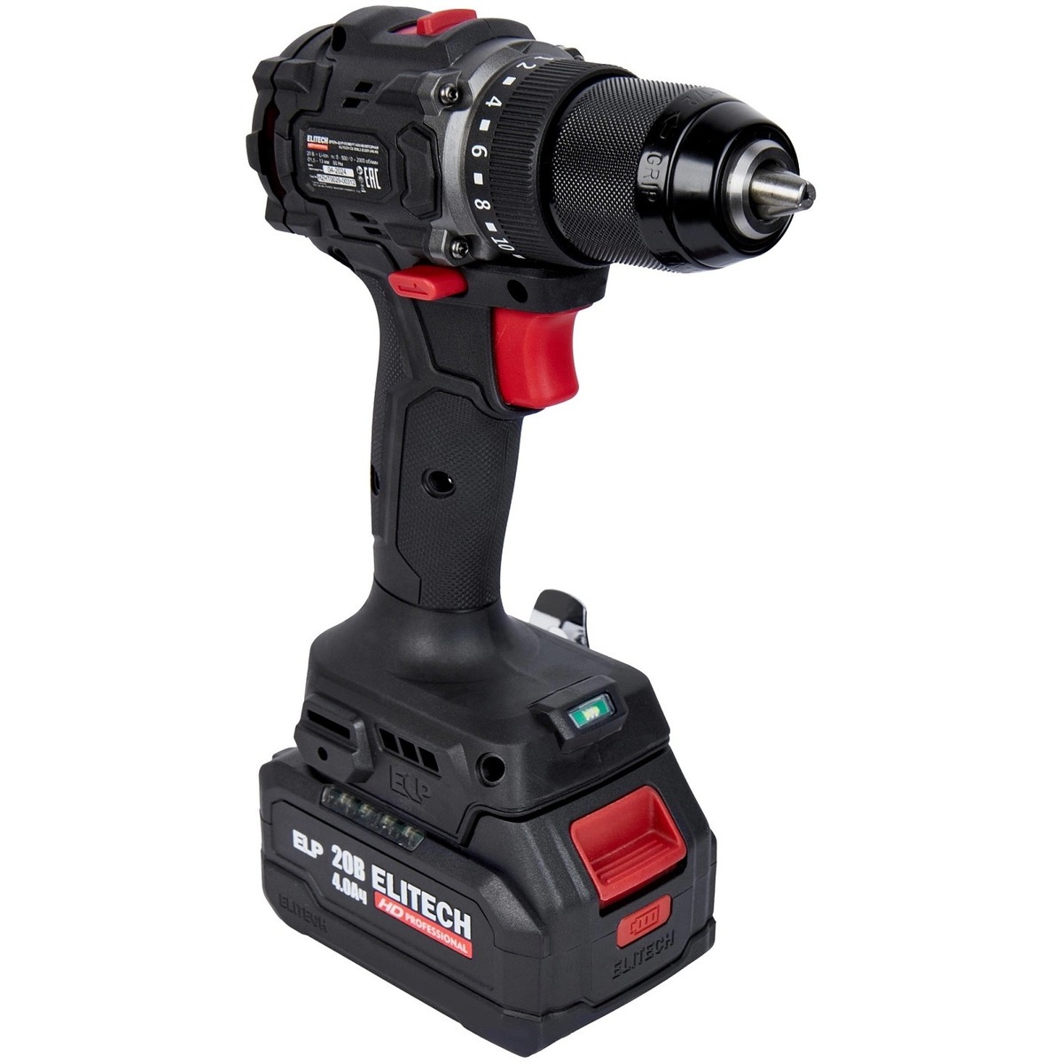 Дрель-шуруповерт Elitech CD 20SL2, черный