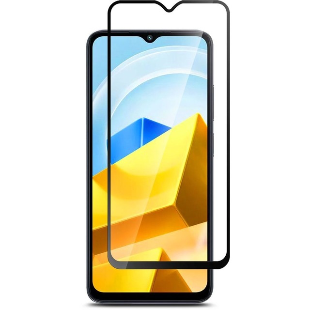 Защитное стекло Borasco Full Glue для смартфона Xiaomi Poco M5, черный