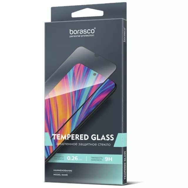 Защитное стекло Borasco Full Glue для смартфона Xiaomi Poco M5, черный
