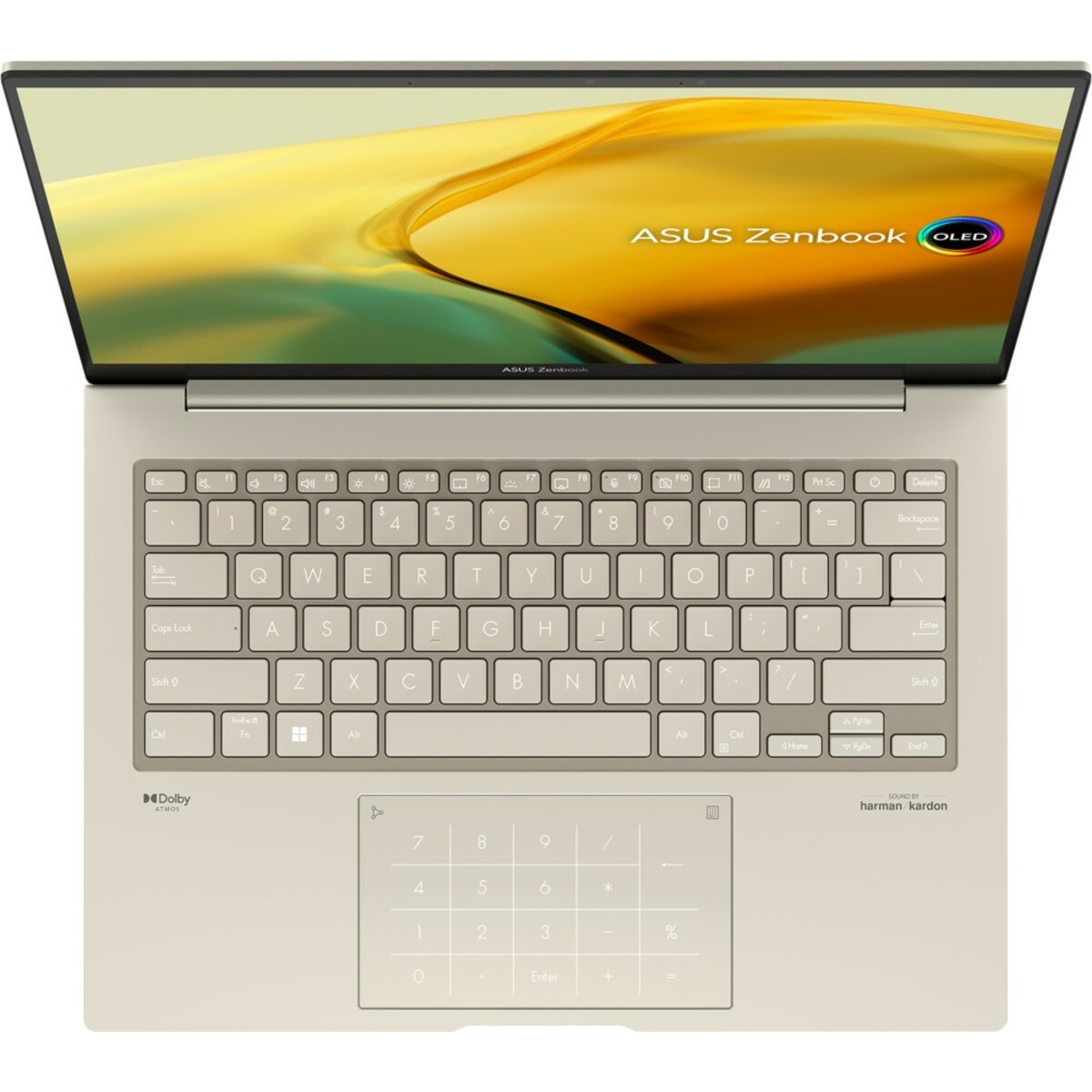 Ноутбук Asus ZenBook UX3404VA-M3090X 14.5 OLED 2880x1800/Intel Core i9-13900H/RAM 16Гб/SSD 1Тб/Intel Iris Xe Graphics/ENG|RUS/Windows 11 Pro бежевый 