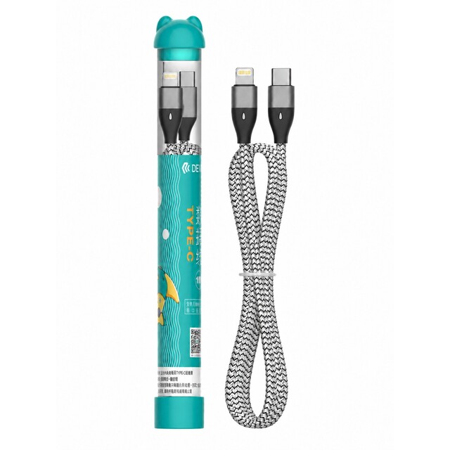 Кабель Devia Bubble Fish Series PD Cable 3A Type-C to Lightning 1м, черный